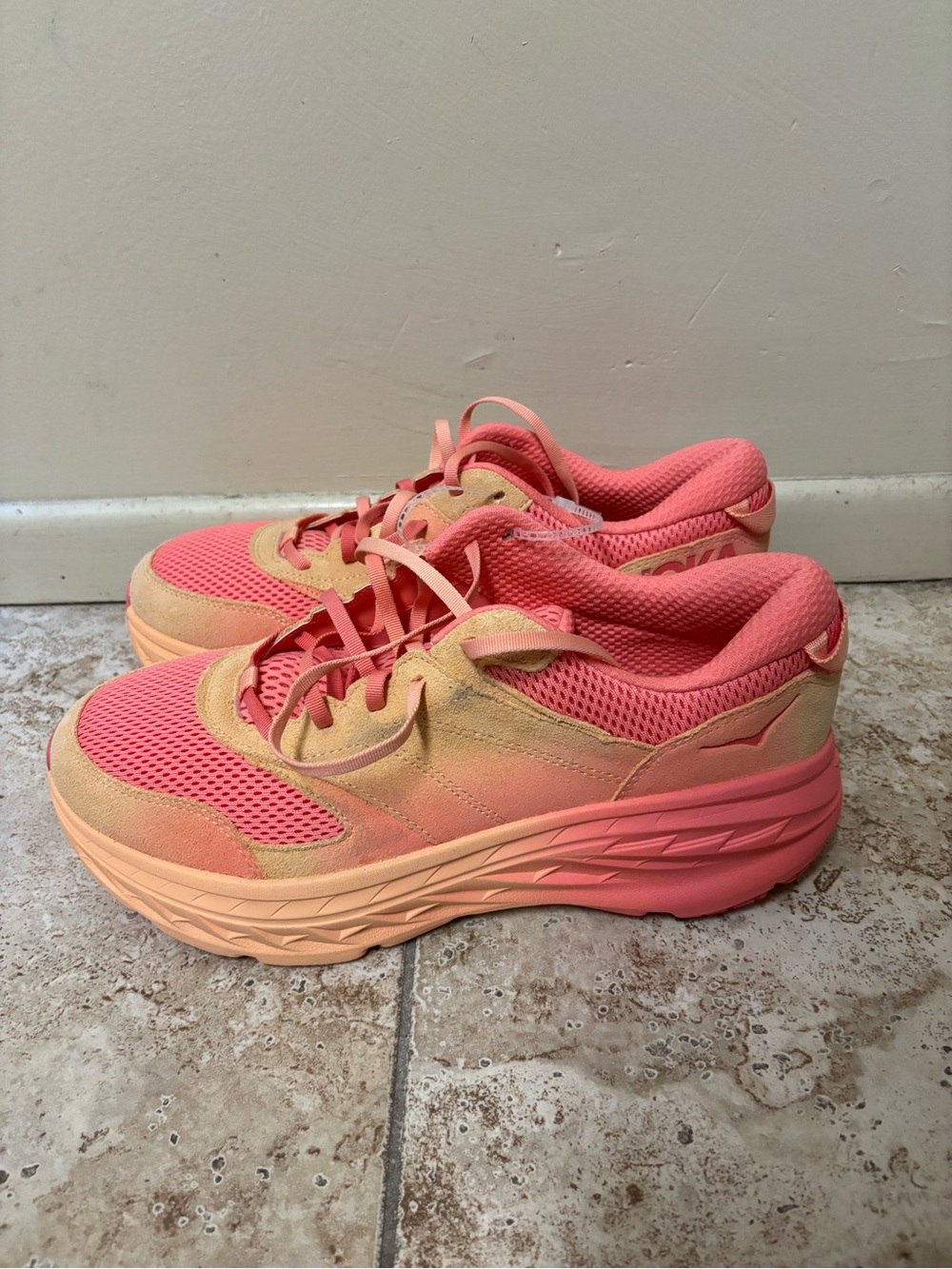 Hoka One One Bondi L BP 2 Shoes Mens Size 12 Colorful Athletic Comfort Sneakers - Picture 2 of 5